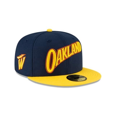 Blue Golden State Warriors Hat - New Era NBA City Edition 59FIFTY Fitted Caps USA2358701